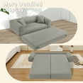 thumbnail image 6 of Folding Sofa Bed, Convertible Sleeper Floor Couch with 2 Pillows, Foldable Foam Mattress for Living Room/Dorm/Guest Room/Apartment/Small Space, 6 of 6