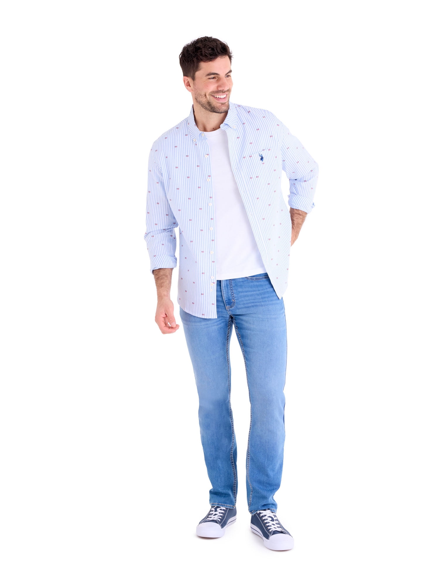 U.S. Polo Assn. Men's Long Sleeve Americana Oxford Shirt