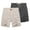 Dark Gray/Khaki_2Pack, variant on Coshow Men's Linen Shorts Drawstring Elastic Waist Casual Summer Beach Shorts