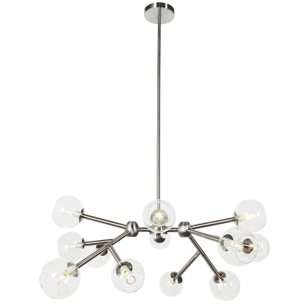 Dainolite 12 Light Halogen Chandelier, Satin Chrome Finish - Walmart ...