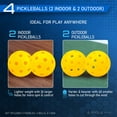 thumbnail image 4 of JOOLA Ben Johns Blue Lightning Pickleball Set, 2 Fiberglass Paddles with Honeycomb Core, Paddle Bag, 4 Balls, 4 of 7