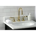 thumbnail image 2 of Kingston Brass KS2982CFL Century Widespread Bathroom Faucet with Brass Pop-Up, Polished Brass, 2 of 8
