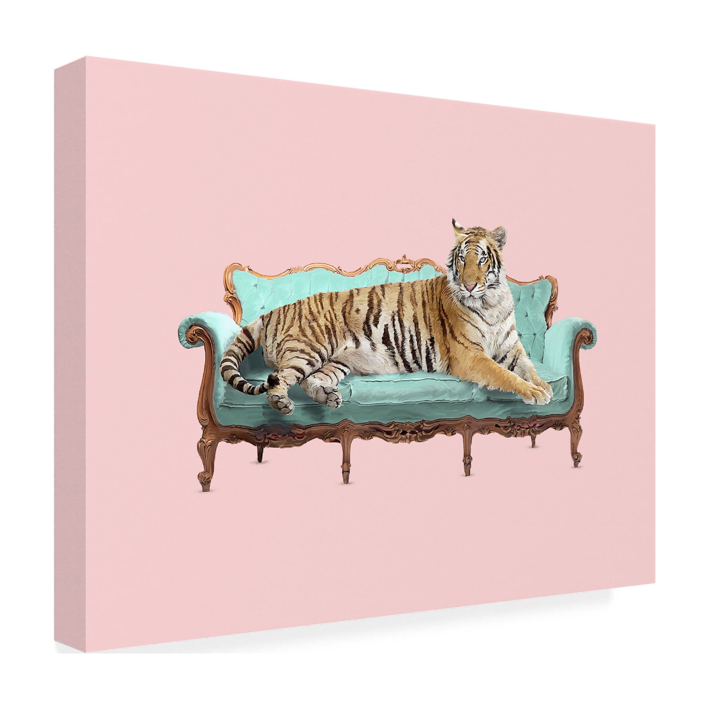 Robert Farkas 'Lazy Tiger' Canvas Art