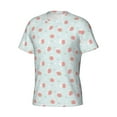 thumbnail image 5 of Vsdgher Strawberry Print Men's Dry Fit Mesh Athletic Shirts Moisture Wicking Tennis T-Shirt Tops, 5 of 9