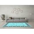 thumbnail image 3 of Ahgly Company Indoor Round Persian Light Blue Traditional Area Rugs, 6' Round, 3 of 4