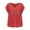 Red, variant on Womens Summer Tops V-Neck Short Sleeve Plain Shirts Casual Blouses Flowy Lace Hem Boho Clothing Trendy 2026 by Awwp Sky Blue S