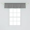 thumbnail image 2 of Ambesonne Geometric Window Valance, Ornamental Squares, 54" X 12", Black White, 2 of 3