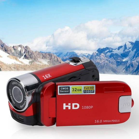 Videocámara Con Cámara de Vídeo, Videocámara Hd 1080p, Cámaga de Vídeo Digital de 16MP 16x para YouTube, Grabadora de Vídeo Con Pantalla de Rotación de 2,4 Pulgadas,