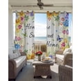 thumbnail image 3 of Spring Wildflowers Blackout Curtains for Bedroom, Thermal Insulated Drapes, Watercolor Tulip Floral Leaf Plant Yellow Black Out Curtains 63 Inch Long Room Darkening Kitchen Curtains 42"x63" 2 Panels, 3 of 8