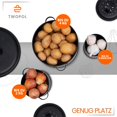 thumbnail image 4 of Kartoffel Aufbewahrungsbox [3er Set]-mit 360°Luftzirkulation hält Gemüse länger frisch-der ideale Weg für Zwiebel Aufbewahrung Kartoffel Aufbewahrung und Knoblauch Aufbewahrung (Schwarz) TUNC Sencillez, 4 of 5