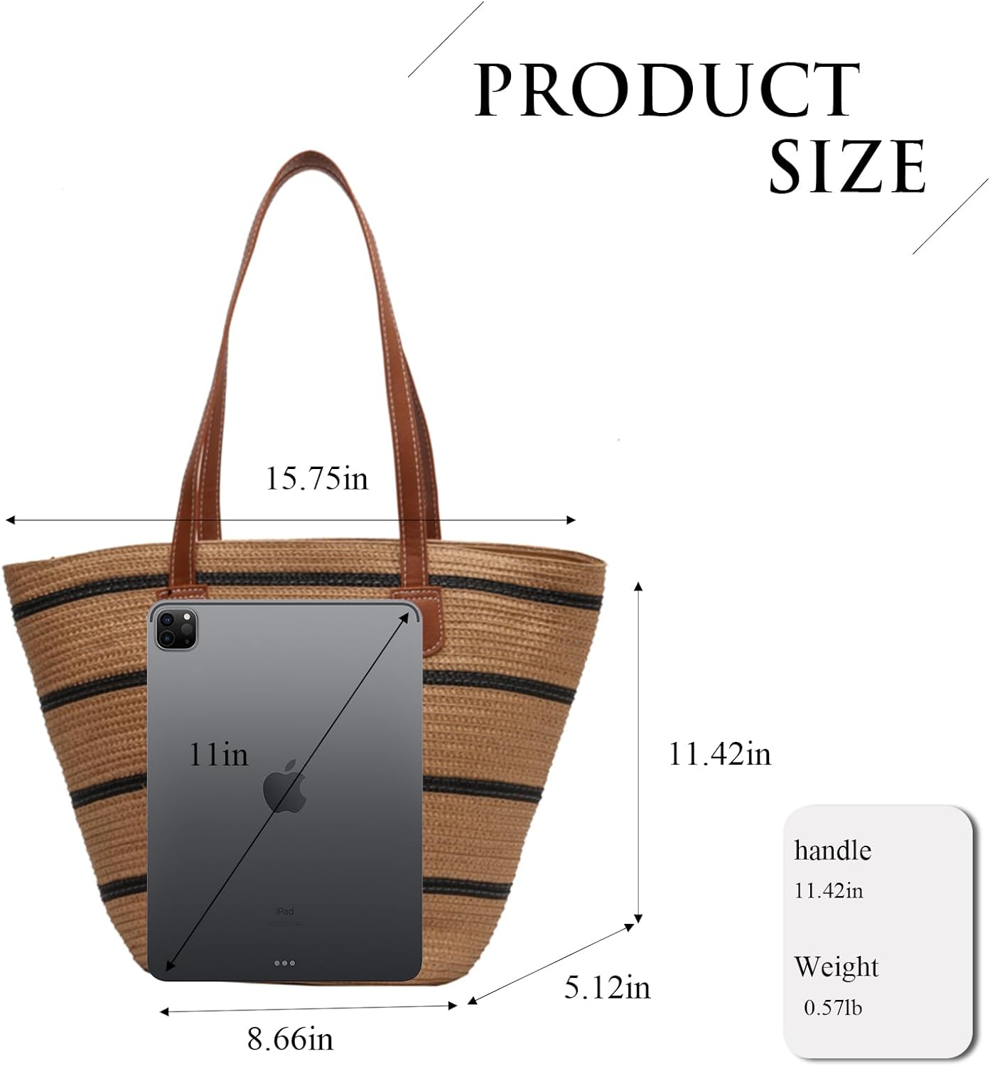 Kukuzhu Straw Beach Bag, Summer Straw Handbags for Women TrendyStraw Purses Woven Tote Bag for Travel Vacation