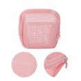 thumbnail image 3 of Unique Bargains 1 Pc Durable Grid Makeup Bag Pink Polyester, 3 of 6