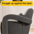 thumbnail image 4 of CRO Decor Modern Sturdy and Comfortable Teddy Plush Armchair with Dark Gray, 4 of 12