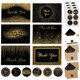 thumbnail image 1 of Tarjetas de agradecimiento Decorably, paquete de 24, negro y dorado con brillo, 15,2 x 10,2 cm, 1 of 6