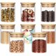 thumbnail image 1 of Juego De 8 Tarros de Vidrio con Tapa Hermética, 250ML Recipientes Herméticos de Cristal, Tarros de Sellado Cocina para Almacenar Granos De Café Harina Azúcar té Especias, 1 of 4