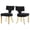 Black, variant on HUTWIFE Home Contemporary Chenille Dining Side Chairs, Beige (Set of 2)