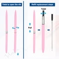 thumbnail image 4 of Uxcell Slim Metal Ballpoint Pen, 12Pcs Black Ink 1mm Medium Point Pen Metallic Retractable Lightweight Smooth Writing Pens for Business Office Wedding Guest Book, Pink, 4 of 7
