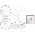 thumbnail image 3 of Jewelry Tree ,Bird Tree Shape Earring Jewelry Necklace Rings Display Stand Holder Bracelets Organizer White, 3 of 4