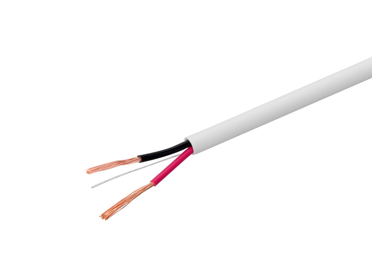 Monoprice Speaker Wire, CL2 Rated, 2-Conductor, 18AWG, 250ft, White
