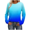 thumbnail image 6 of XFLWAM Long Sleeve Shirts for Women Spring Summer Casual Crewneck T Shirt Lightweight Loose Fit Soft Tunic Tops, 6 of 8
