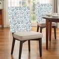 thumbnail image 4 of Teal Blue Green Chair Back Covers, Removable Chair Covers for Dining Chairs Set of 4, Washable Chairs Slipcovers Back Seat Protector for Wedding Party 19"x20", 4 of 9