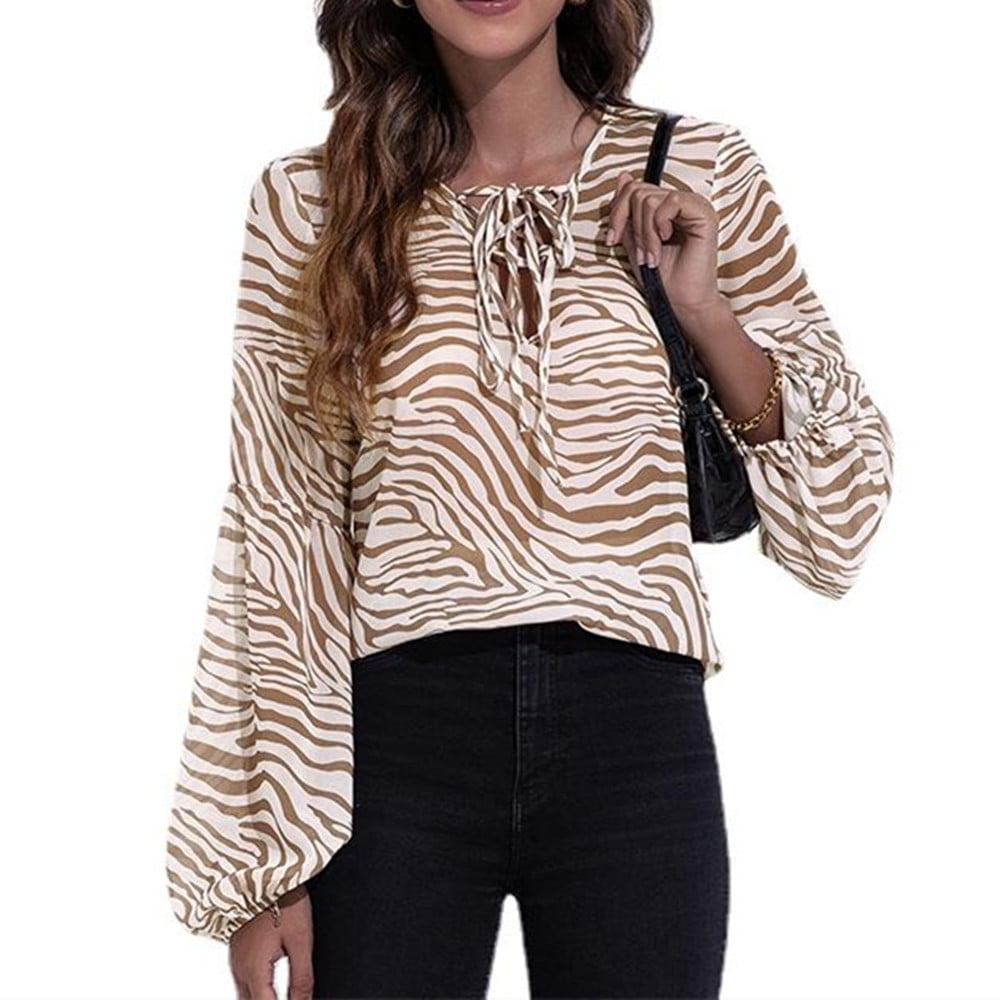 ladies zebra print shirt
