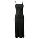 thumbnail image 5 of Vestido largo con tirantes cruzados y abertura alta en el pecho para mujer: informal/formal, elástico, cintura alta, manga corta, dobladillo abierto, tallas S-XXL, mezcla de poliéster y spandex, 5 of 6