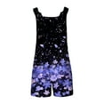 thumbnail image 5 of Hyknon Rompers for Women Summer Fashion Suspender Sleeveless Jumpsuits with Pockets Casual Floral Printed Loose Fit Comfortable Jumpsuits Shorts, 5 of 6