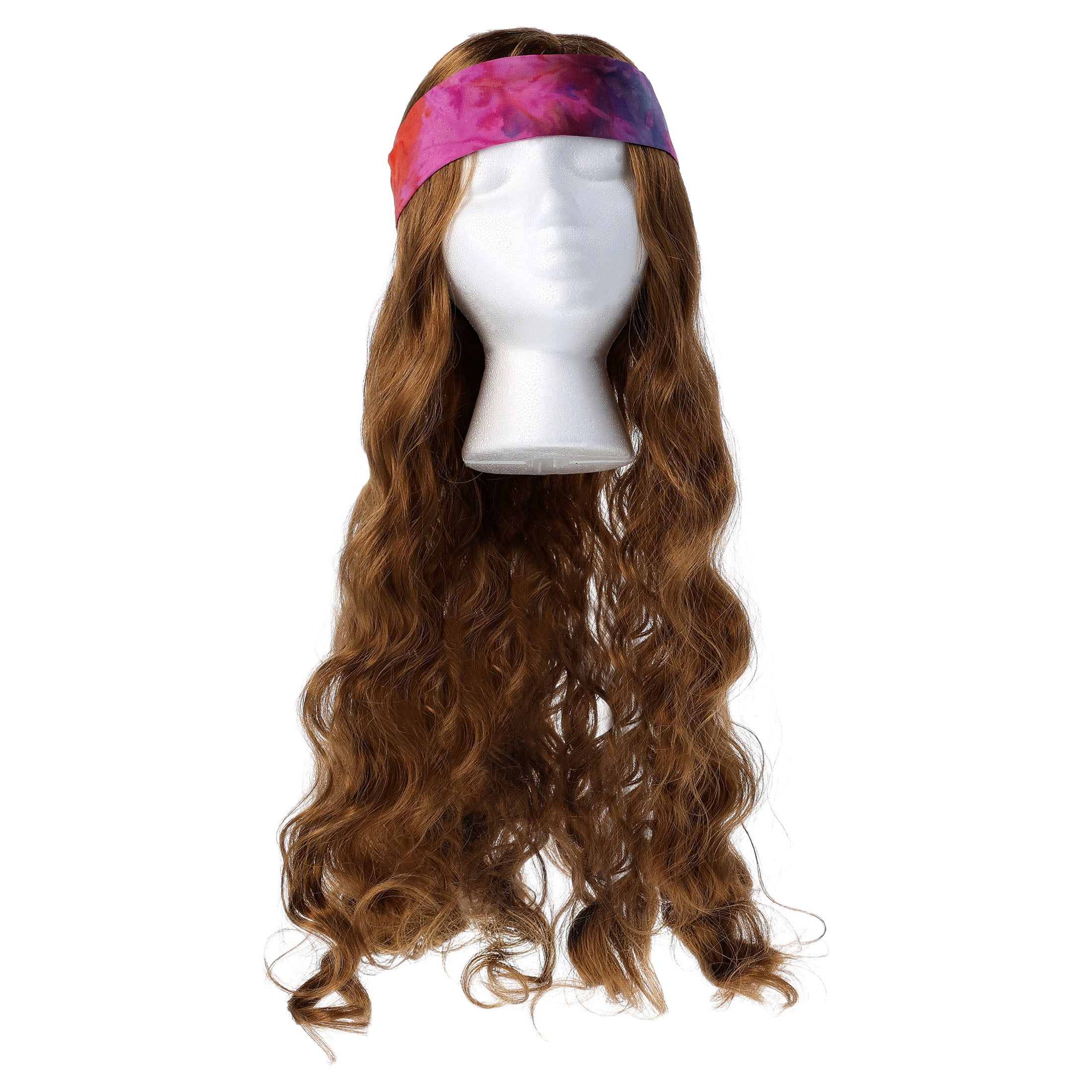 Hippie Wig Costume Accessory for Adults, Brown, Halloween by Way To Celebrate