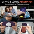 thumbnail image 2 of KOMI for Samsung Galaxy S25+/ S25 Plus Case with Stand, Slim Liquid Silicone Phone Cases for Galaxy S25 Plus Compatible with MagSafe Magnetic Ring Kickstand Case Full Camera Protection, Dark Purple, 2 of 5