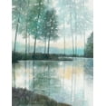 thumbnail image 2 of Wyatt, Norman Jr. 12x14 Gold Ornate Wood Framed with Double Matting Museum Art Print Titled - Morning Trees 2, 2 of 4