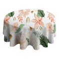 thumbnail image 4 of Pioneer Flower Floral Print Pattern Round Tablecloth 60"x60",Wrinkle Wipeable Table Cloth for Kitchen Dining Room Picnic Patio Party, 4 of 6