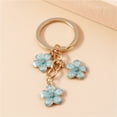 thumbnail image 5 of 2PCS Cute Enamel Keychain Colorful Sakura Flower Key Ring Sweet Key Chains for Women Girls Handbag Accessories DIY Jewelry Gifts,F, 5 of 7