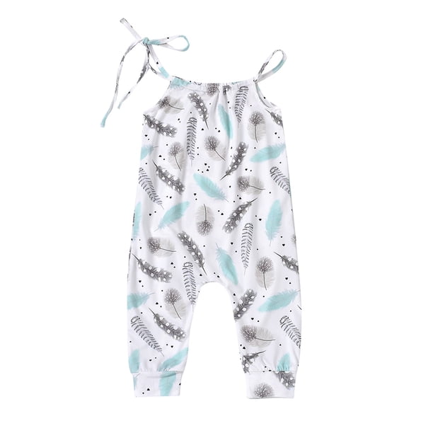 Body De Bebé Canastilla Onesies Para Niños Pequeños Niñas Sin Mangas Estampado Floral Mono De Una Pieza Con Correa Mono Gris Odeerbi LM103-3991