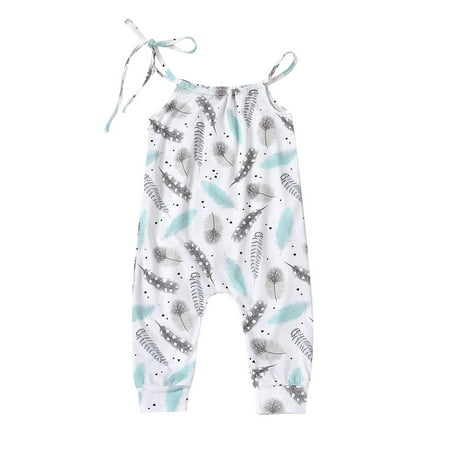 

Odeerbi Baby Bodysuit Layette Onesies for Toddler Kids Girls Sleeveless Floral Print One Piece Strap Romper jumpsuit Gray