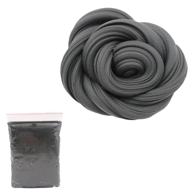 Black Solid Color Butter Clay Toy 20G Non Settling Stretchy Diy Craft Black Color For Creative Play Sensory Fun