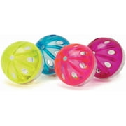 Jeffers Pet Jingle Balls Cat Toy 4 Pack – Colorful Noisemaker Crinkle Toys for Indoor Cats, Kittens, Small Pets – Bell Sound Balls for Chase, Batting, Rolling, Playtime Fun at Home or as Gift Idea