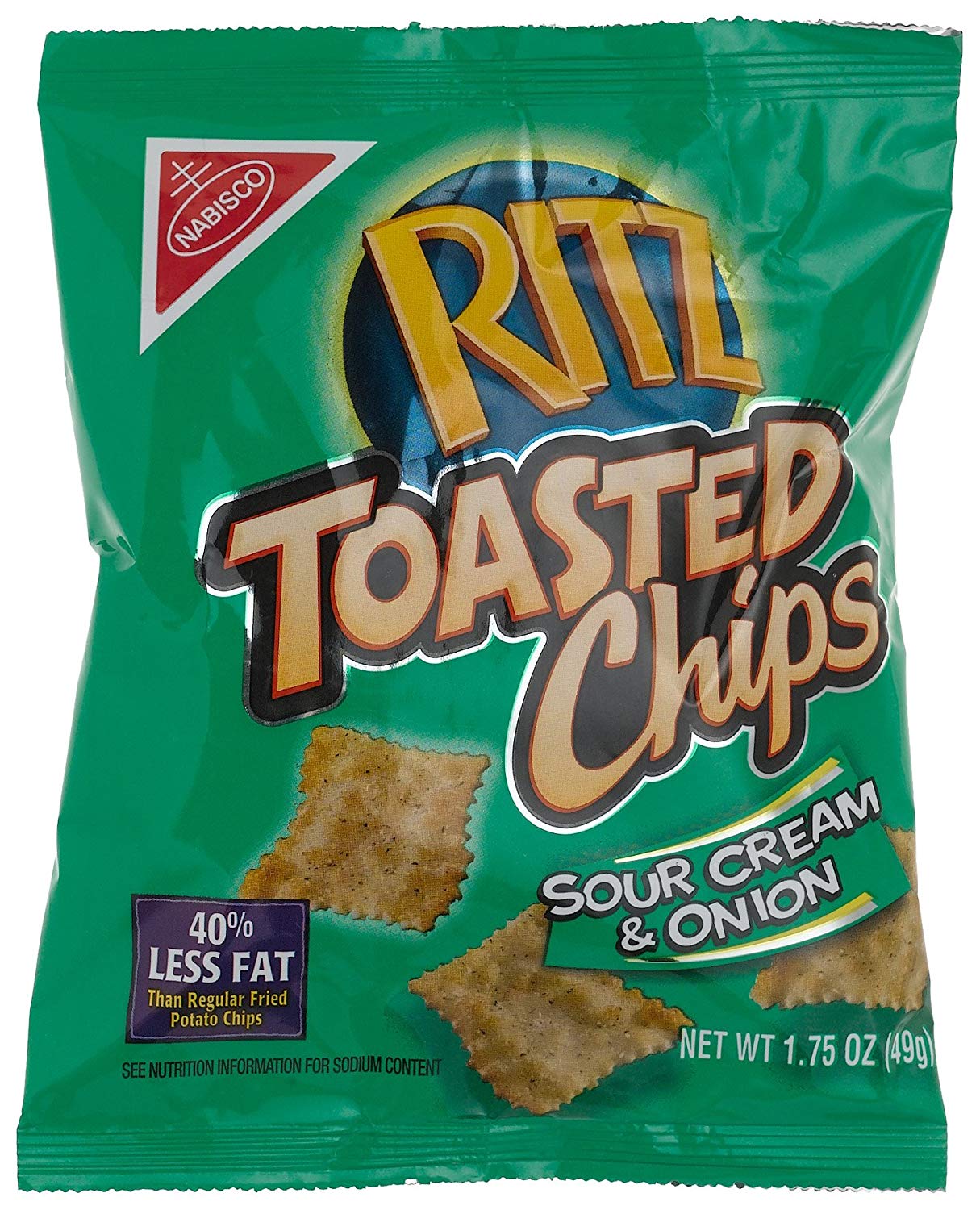 Nabisco Ritz 1.75 oz. Toasted Sour Cream and Onion Chip Snack Pack 60
