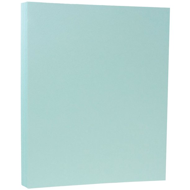 JAM Cardstock, 8.5 x 11, 80lb Aqua, 250/Pack