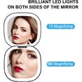 thumbnail image 2 of LQQBOX Rechargeable Pocket Mirror, 1X/10X Magnification LED Compact Travel Makeup Mirror with Light in 3 Colors Mode, Purse Mirror, 2-Sided, Portable, Folding, Handheld, Small Mirror, 2 of 6