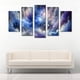 thumbnail image 2 of Cuadro decorativo para sala Cuadros Abigail Abstracto Nebulosa Cosmos Azul Set de 5 piezas, 2 of 5