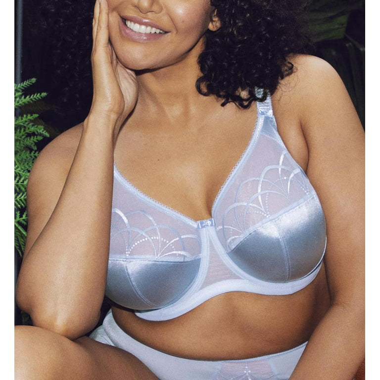 Elomi Cate Embroidered Full Cup Banded Underwire Bra (4030),46GG,Alaska 