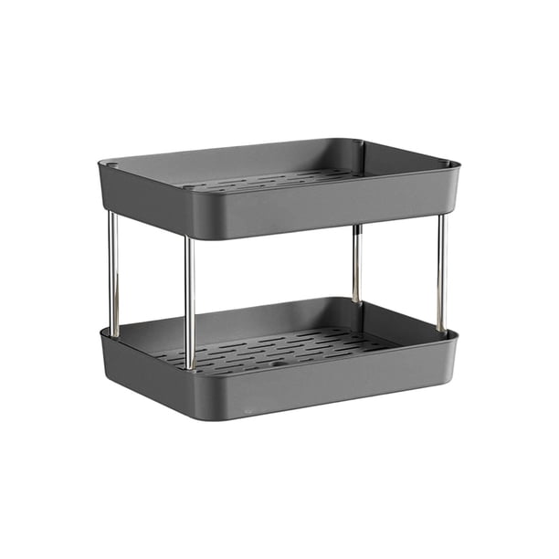 Conjunto de Mesa de Comedor Estante de Almacenamiento de Taza de Doble Nivel 32.5x31x22cm Organizador Superior de Mesa para Tazas de Té Y Café Mesa de Café con Almacenamiento