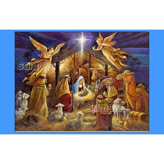 Holy Nativity CHRISTMAS HOLIDAY edible IMAGE CAKE TOPPER DECORATIon