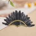 thumbnail image 1 of Diadema de plumas, tocado de plumas indias, accesorios para niños, tocados, carnaval negro, 1 of 8