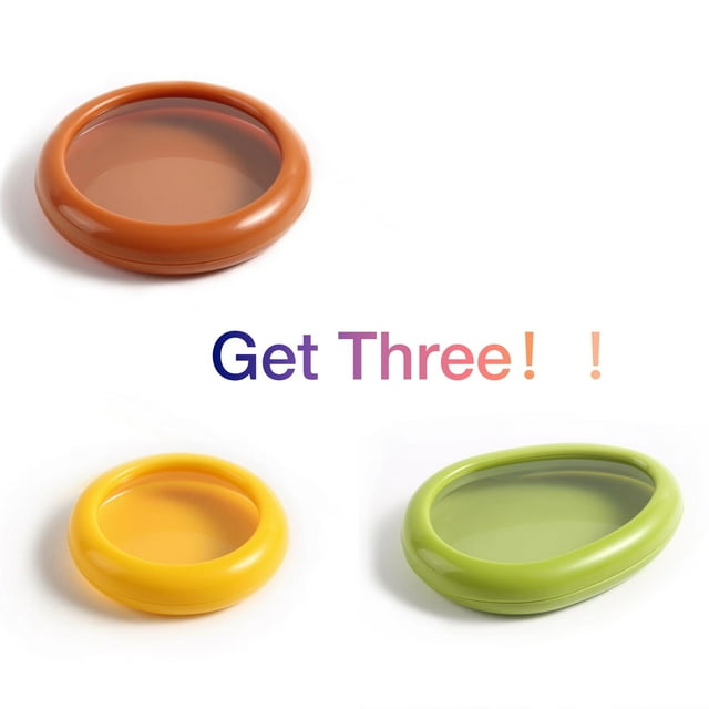 NEW Transparent Film Fruit Sealed Crisper Refrigerator Vegetables And Fruits Cut Semi-Frozen Storage Box Storage Seal Box, 3Pack