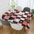 thumbnail image 3 of DEIARA Cartoon Ghost Grid Square Tablecloth 54×54in Polyester Fabric Tablecloth Washable Dust Resistant Wrinkle Resistant, 3 of 9