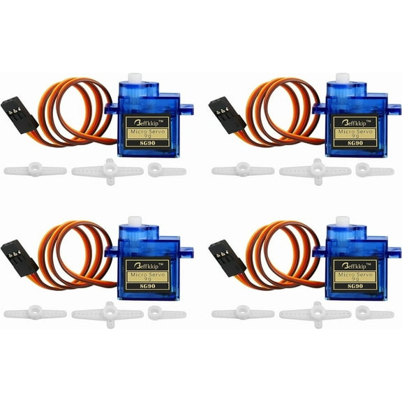 4Pcs SG90 9g Micro Servos for RC Robot Helicopter Airplane Controls Car Boat