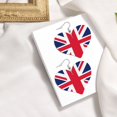 thumbnail image 4 of Heart Earrings Union Jack Dangling Heart Drop Earrings For Women Love Dangle Earrings Gift, 4 of 6