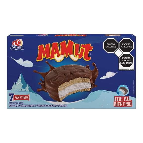 Galletas Mamut con malvavisco cubierto de chocolate 210 g